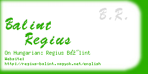 balint regius business card